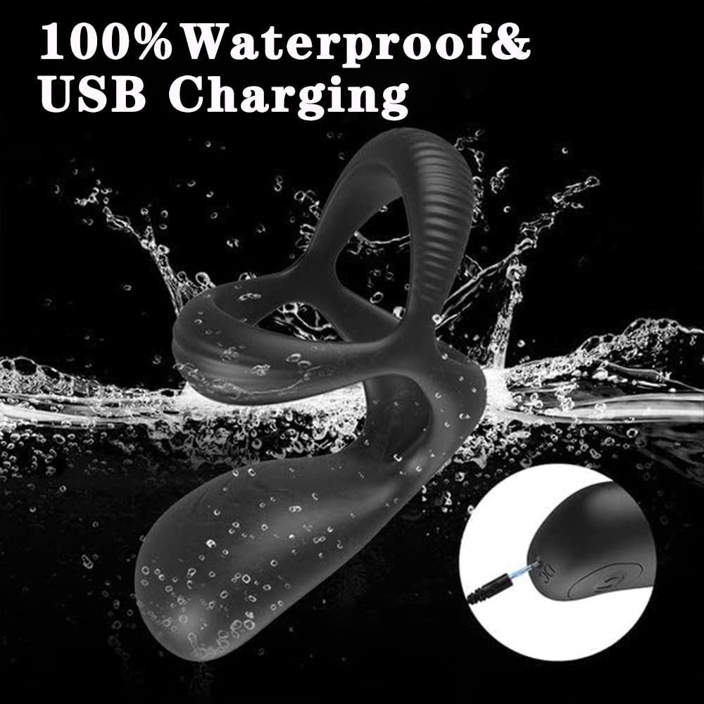 10 Vibrations, 3 in 1 Vibrating Penis Rings – product view 7