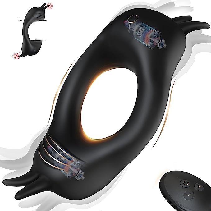 Cock Ring Vibrator With 10 Vibration Modes Remote Control – product view 2