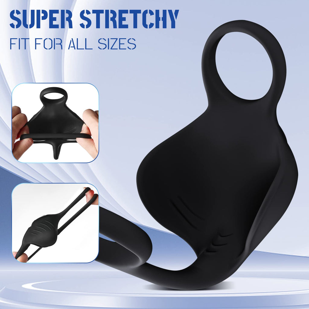Vibrating Cock Ring 9 modes Male Vibrator – product view 5