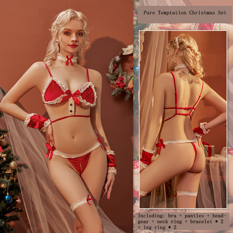 Sexy Lingerie Red Sexy Christmas Suit – product view 2