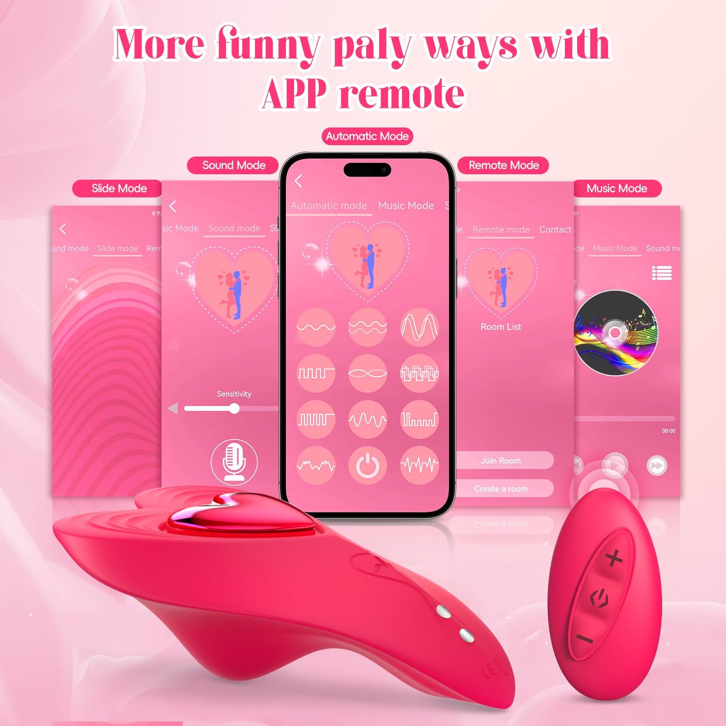 Loveria - Heart-Shaped App-Controlled Wearable Massager