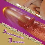 6.3 in 3-in-1 Thrusting 5 Vibrations 42 C Heating Realistic Non-sticky Blush Dildo