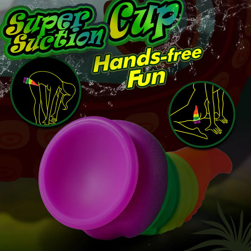 Colorful Tentacle Dildo With Suction Cup Huge Anal Plug 8.66 Inch – product view 5
