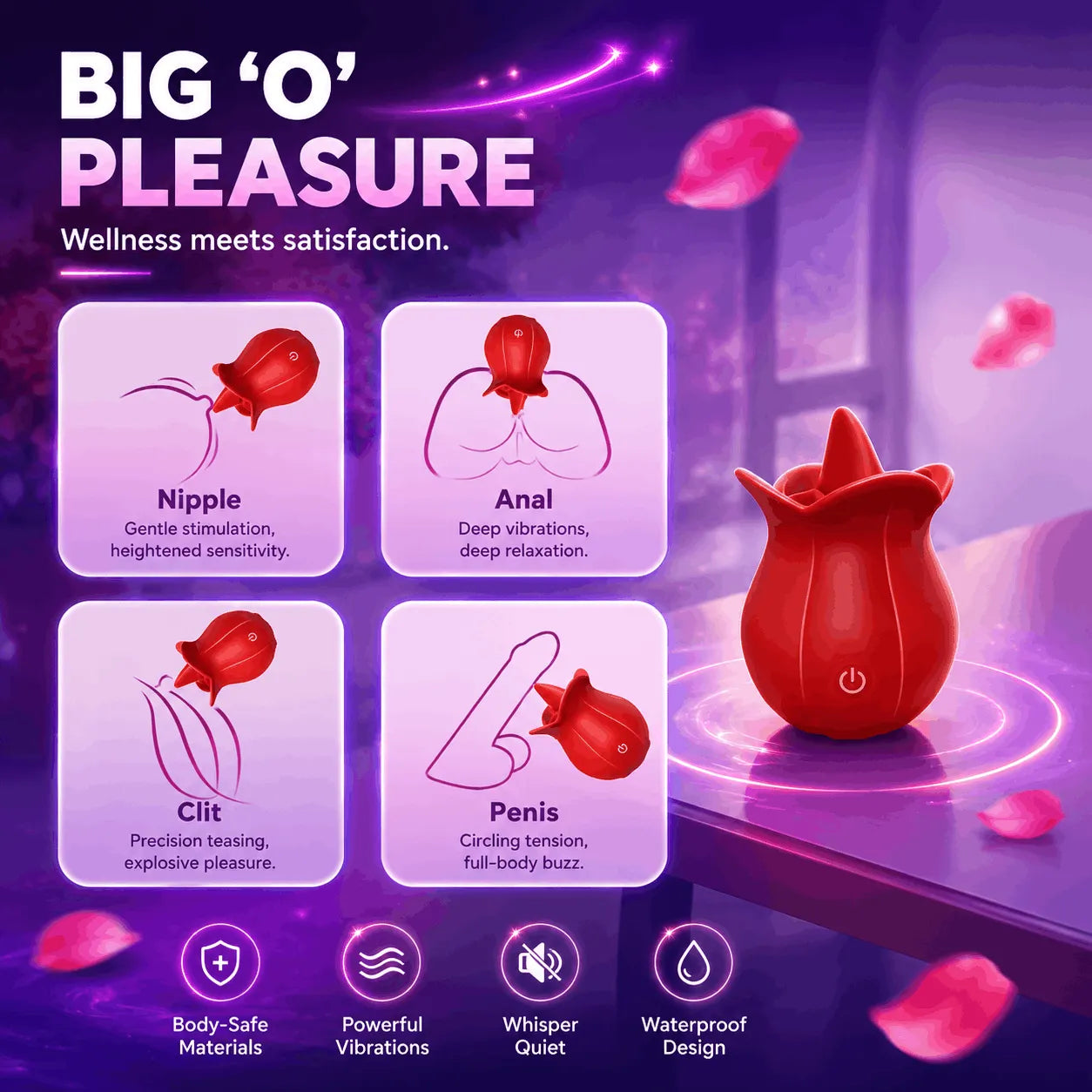 USB magnetic charging rose toy