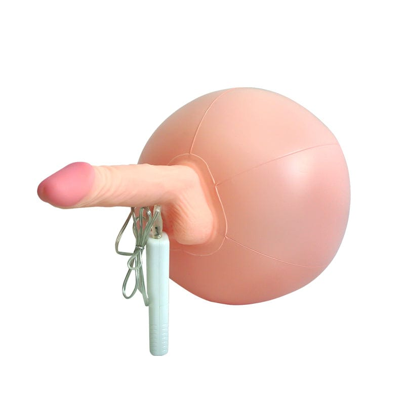 6.3 in Bouncy Inflatable Sex Ball with Remote Control Vibrating Realistic Dildo
