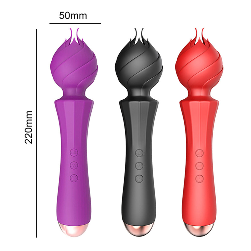 20 Frequency Vibration Mode Rose Vibrators Magic Wand Rechargeable – product view 9