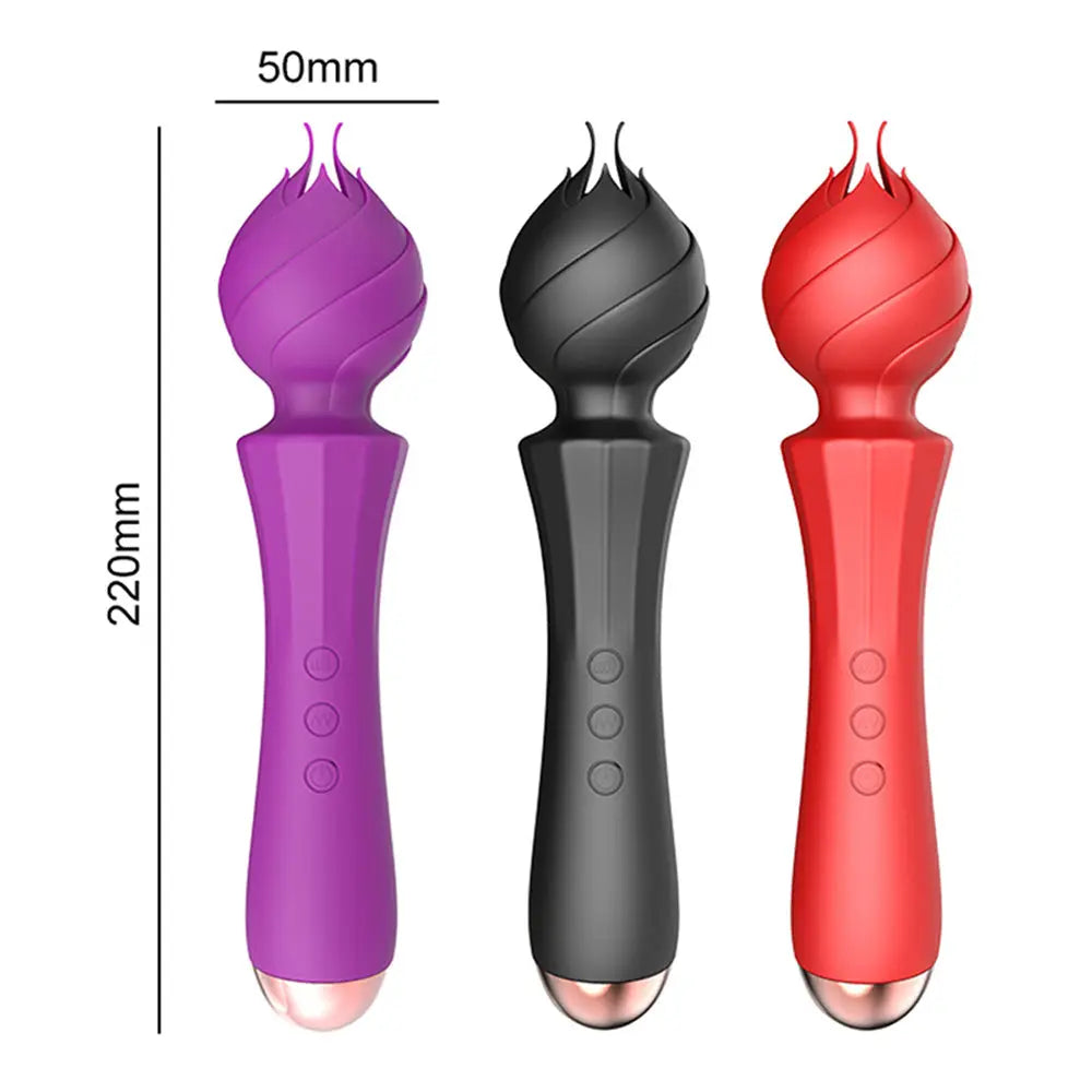 20 Frequency Vibration Mode Rose Vibrators Magic Wand Rechargeable