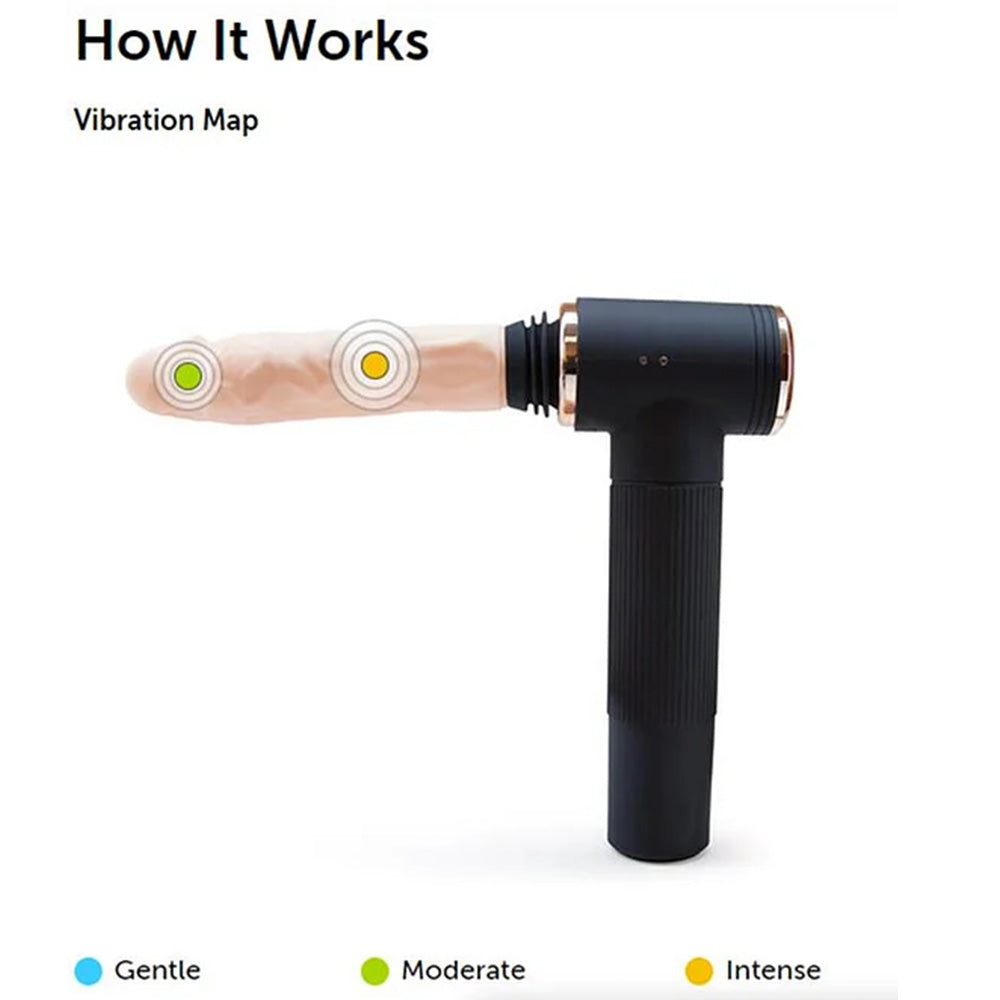 7-Frequency Telescopic Vibration Heated Female Masturbation Pistol Dildo – product view 3