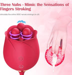 S475-7 4-in-1 Three Pistils Rose Toy With Telescopic Egg