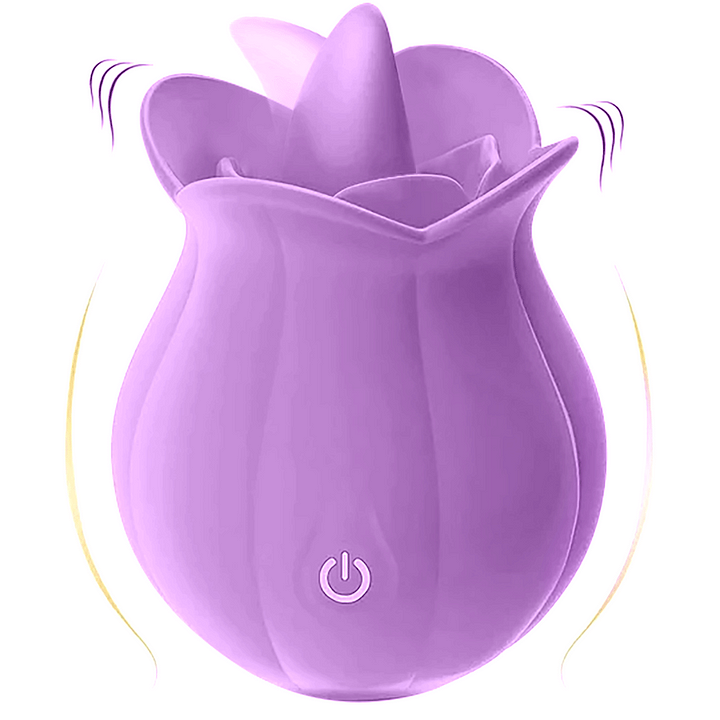 MLEM Rose Tongue Massager in purple