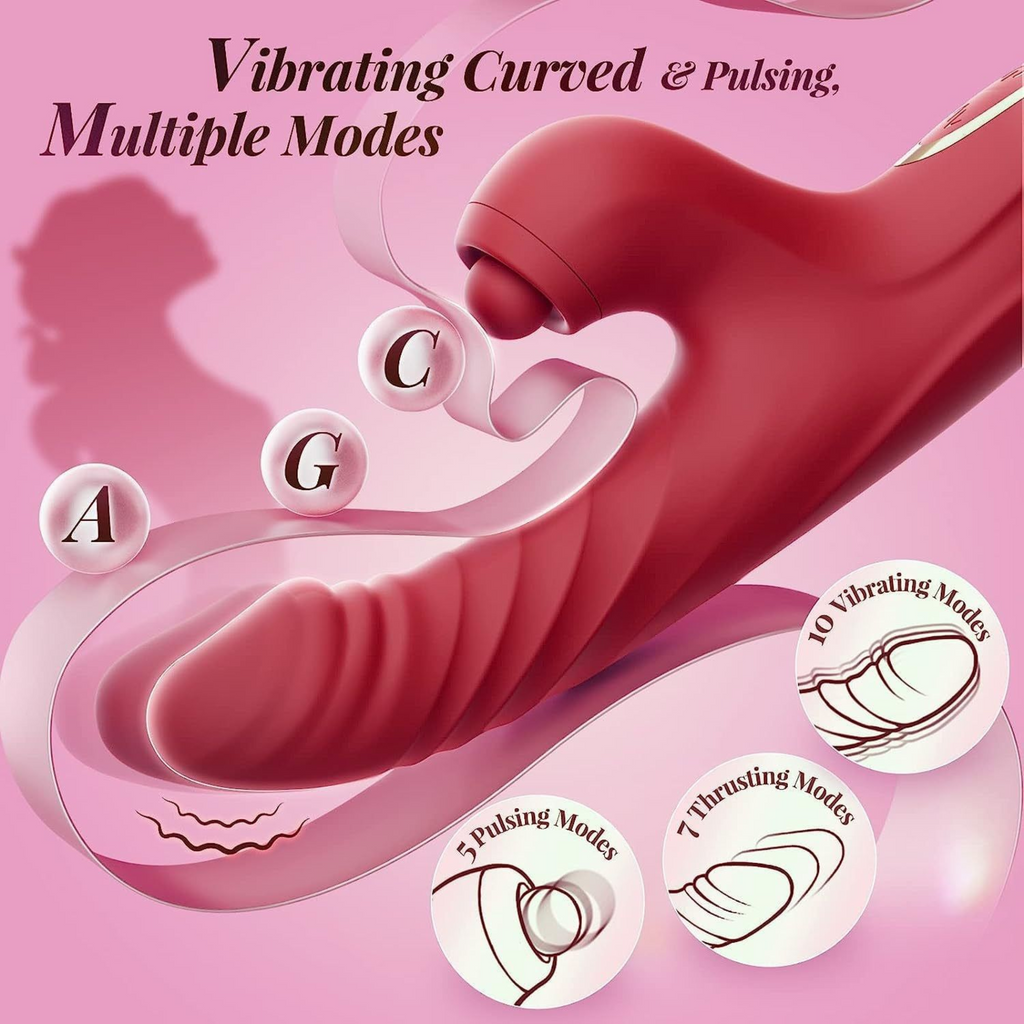 Vibrating curved & pulsing multiple modes. 5 pulsing modes, 7 thrusting modes, 10 vibrating modes. | AnneToys