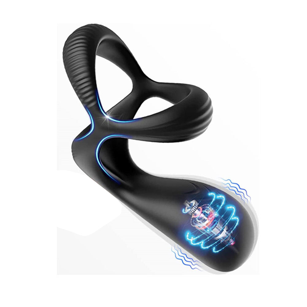 10 Vibrations, 3 in 1 Vibrating Penis Rings – product view 2