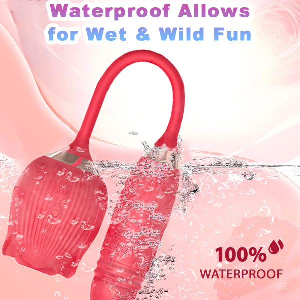 Blue RoséTrio 3-in-1 Rose Toy - Suction, Thrusting