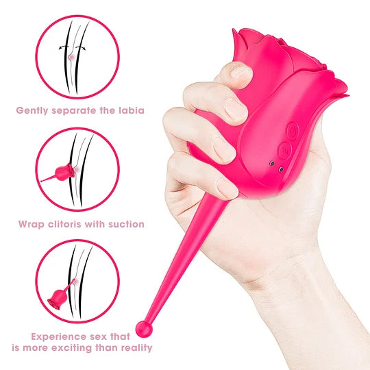 Rose Vibrater | Rose Suction Vibrator Female Masturbator – product view 5