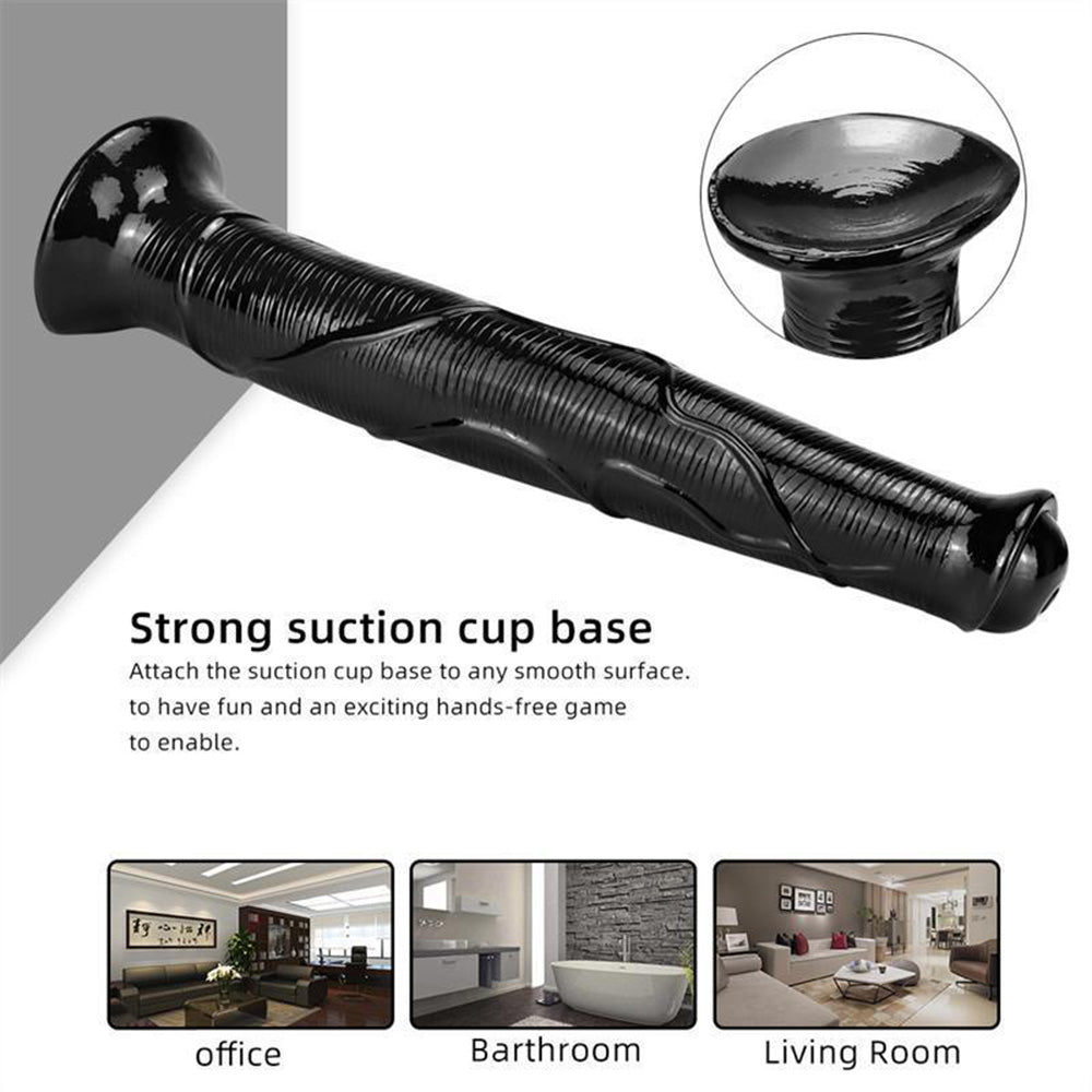 17 Inch Oversized Black Animal Horse PVC Dildo – product view 4