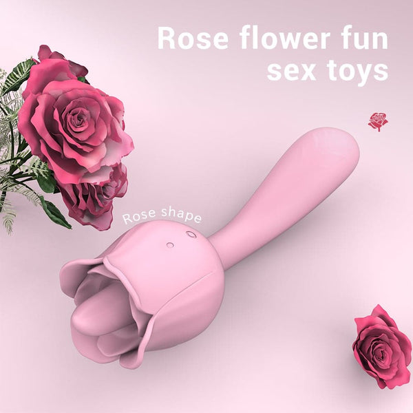 Rose Vibrator Tongue Licking Vibrator Masturbation Stick – product view 4