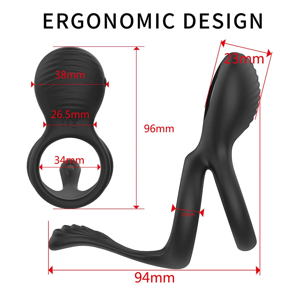 Wireless Remote Control Vibrating Cock Ring and Clitoral Stimulator – product view 7