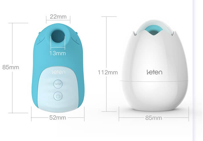 Leten Little Raptors Heating Sucking Vibrator – product view 6