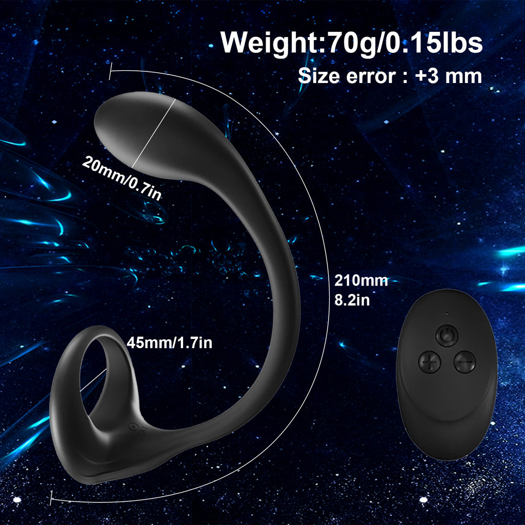 3 in 1 Dual Motor 10 Modes Vibrating Cock Ring with Anal Plug, Uxol 10 Vibration Modes Adult Sex Toys for Men Couples, Prostate Massager G spot Nipple Vibrator Remote Control – product view 4