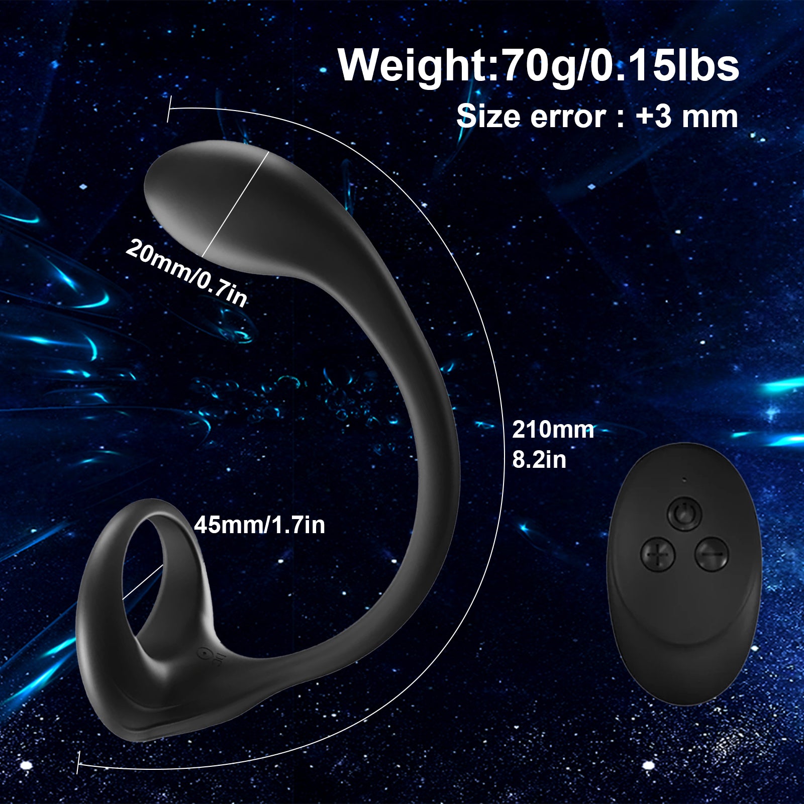 3 in 1 Dual Motor 10 Modes Vibrating Cock Ring with Anal Plug, Uxol 10 Vibration Modes Adult Sex Toys for Men Couples, Prostate Massager G spot Nipple Vibrator Remote Control – product view 4