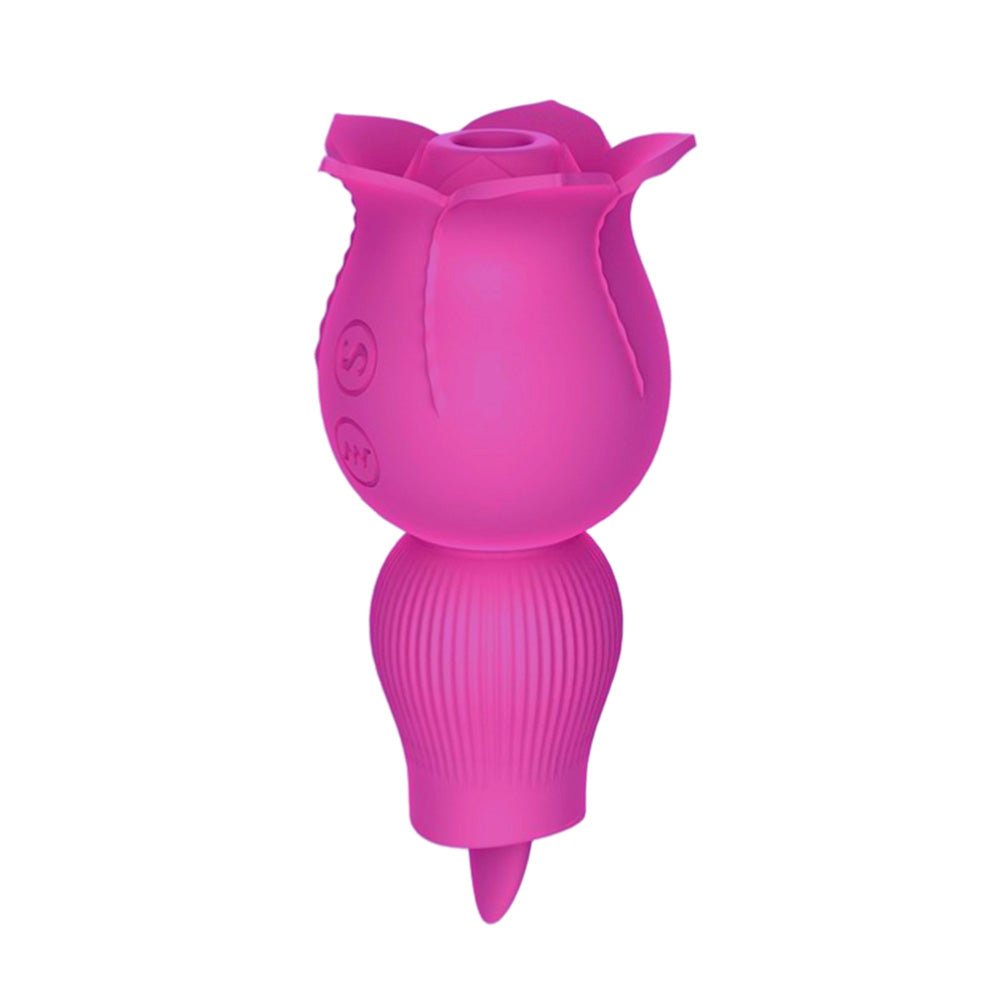 2 in 1 Rose Suction Vibrator and Tongue Vibrator for Female Male – product view 10