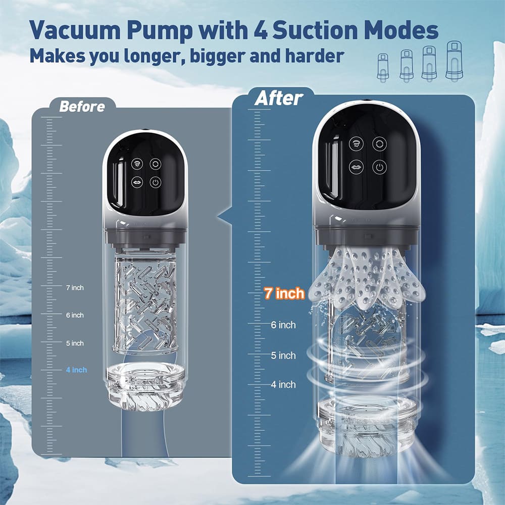 XR3 Wearable 7 Vibrating Sucking Rotation Tongue Licking Automatic Male Stroker Blowjob Toy – product view 10