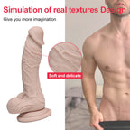 8.7 Inch Real Realistic Texture Allovers Dildo-Thickening Suction Dildo
