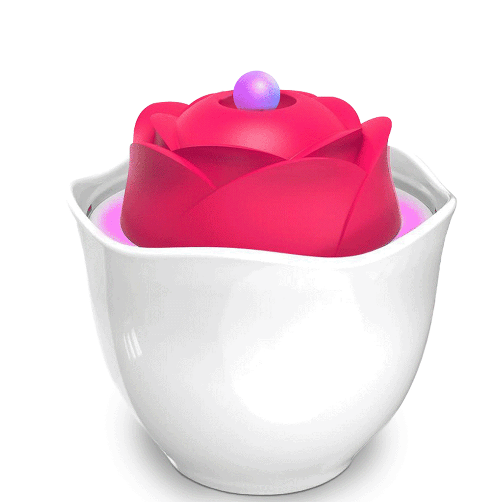 Sucking The Vibrator Tongue Licking Rose Vibrator – product view 2