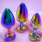 Metal Butt Plug - Anal Toying Colored Stainless Steel Metal Butt Plug – product view 5