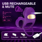 3 IN 1 Penis Ring 10 Vibration Rose Clitoral Vibrator – product view 6