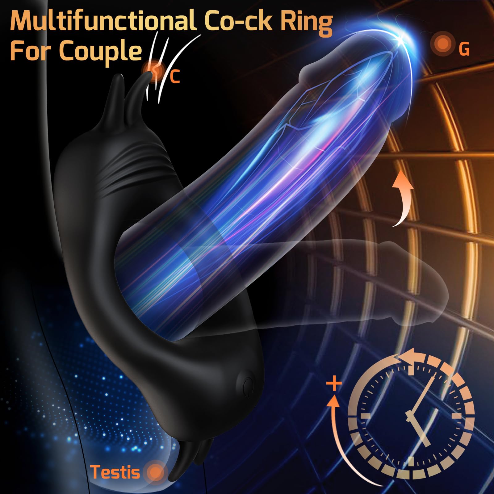 Cock Ring Vibrator With 10 Vibration Modes Remote Control – product view 5