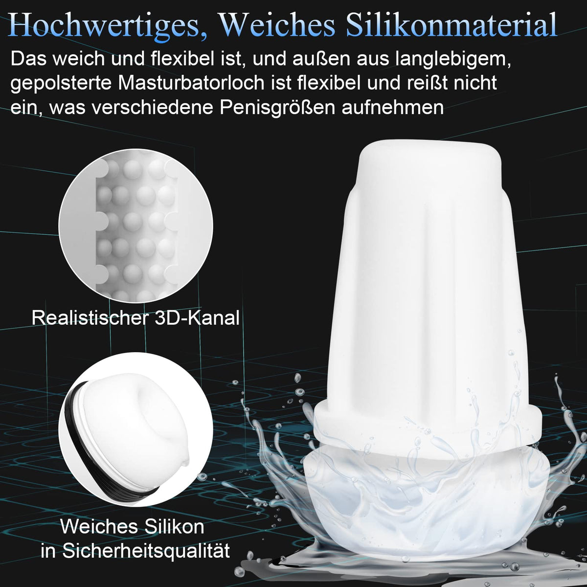 God of War 10 Vibrations 4 Sucking 4-in-1 Voice Automatic Stroker Realistic 3D Vagina for Penis Stimulation — product image 4
