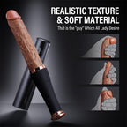 Baseball Bat 10 Vibrating & Thrusting Heating Telescopic Realistic Dildos – product view 3