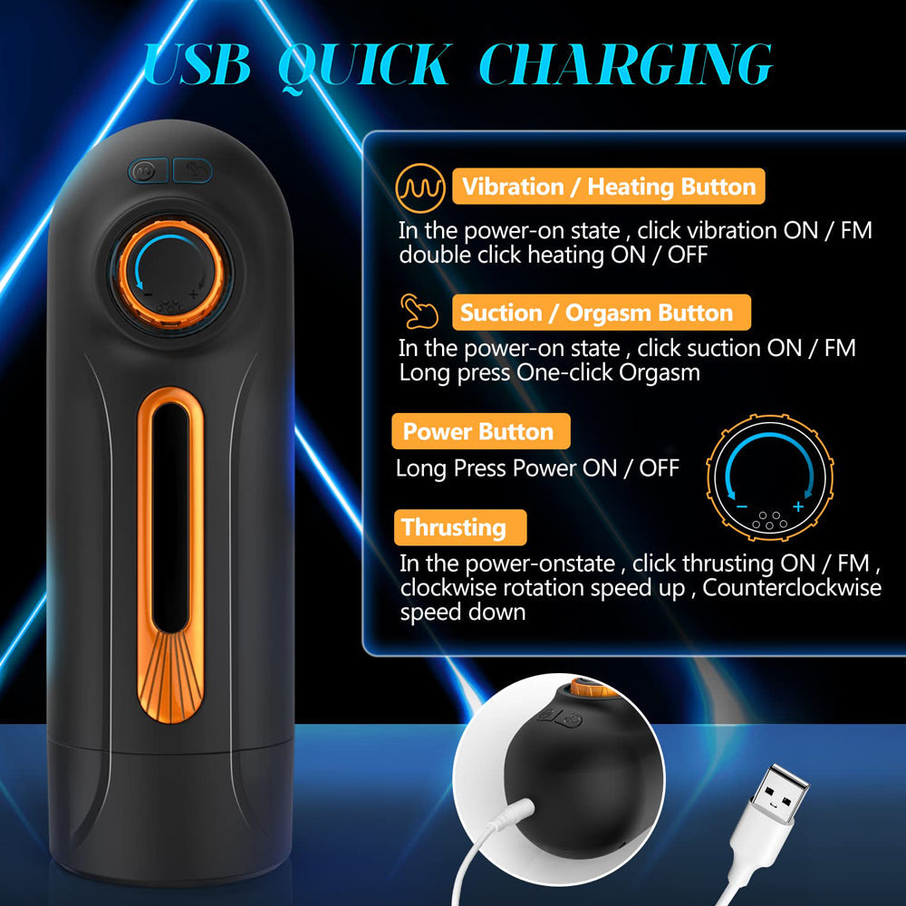 Variable Speed 10 Thrusting 4 Sucking Male Stroker Heating Voice Blowjob Toys – product view 9