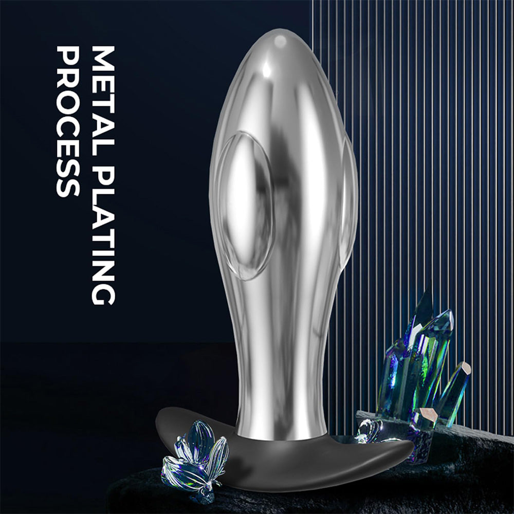 10 Mode Anal Vibrator, Rechargeable Metal Anal Plug Prostate Massager Adult Sex Toy Unisex – product view 4
