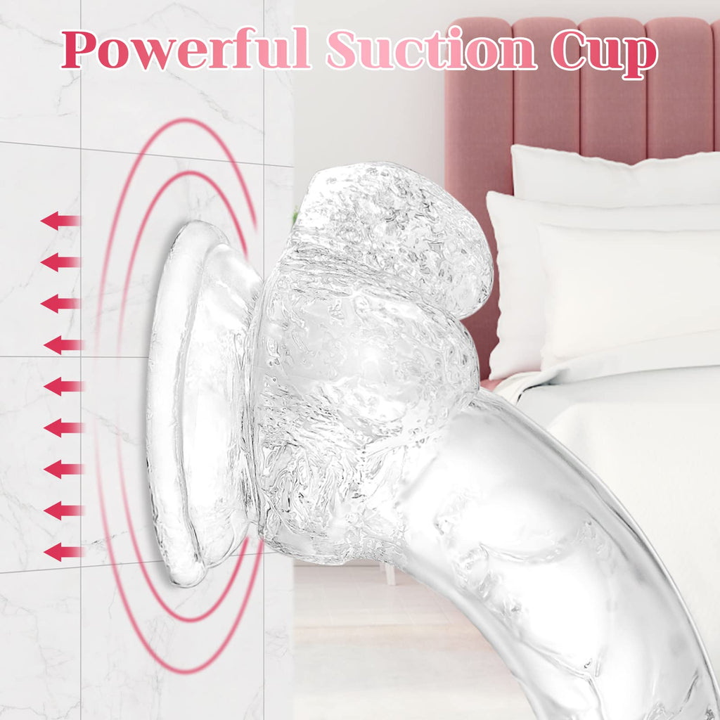 7.3 inch Transparent Dildo With Sucker – product view 9