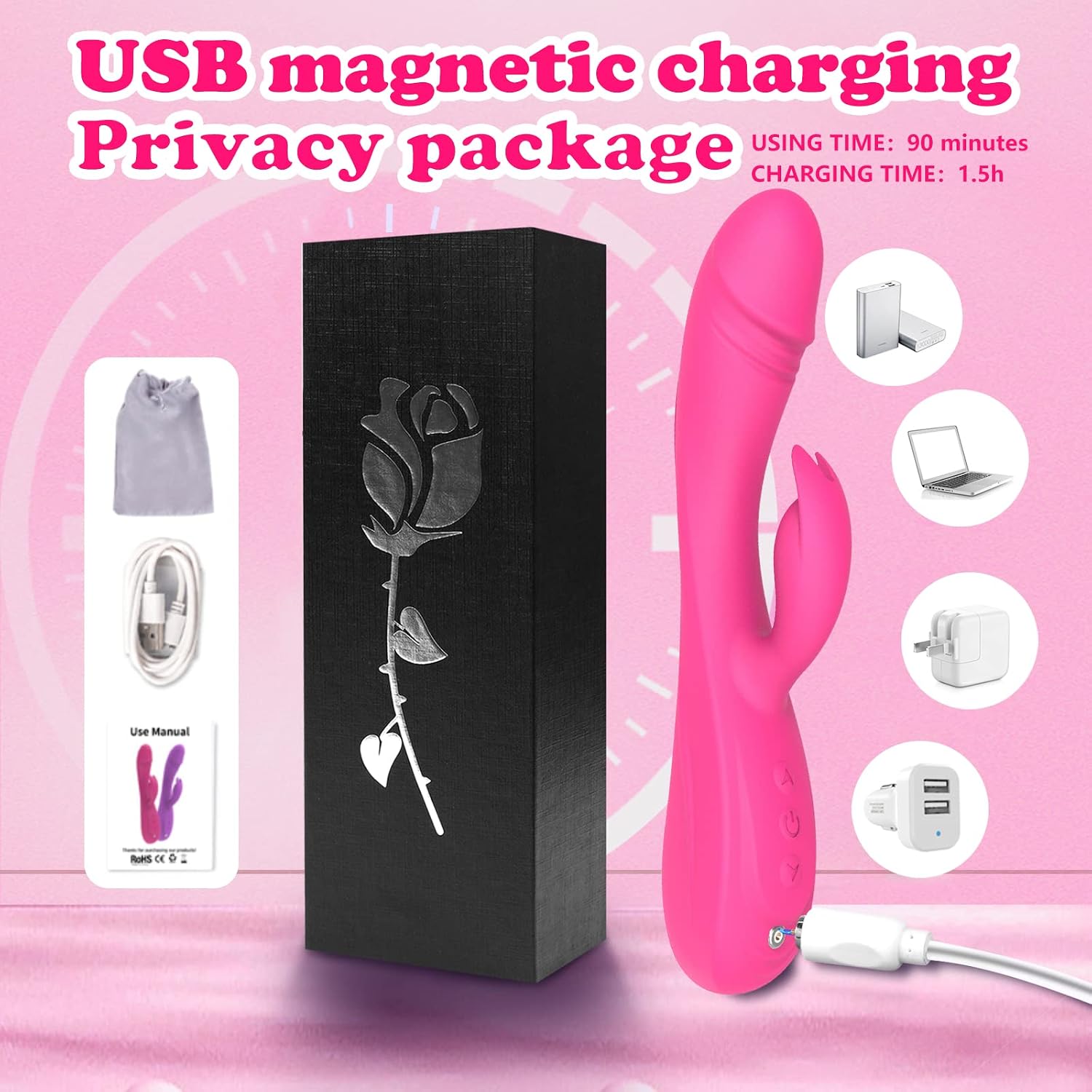 CKSolloT Rabbit G Spot Vibrator 3 in 1