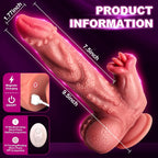 7.4 in Snake Warrior Thrusting Rotation Swinging Dildo Vibrator With Remote