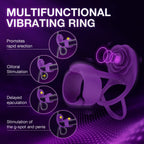 3 IN 1 Penis Ring 10 Vibration Rose Clitoral Vibrator – product view 3