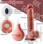 6.7 in Silicone Vibrating Squirting Dildo with Remote Control 7 Vibration Modes