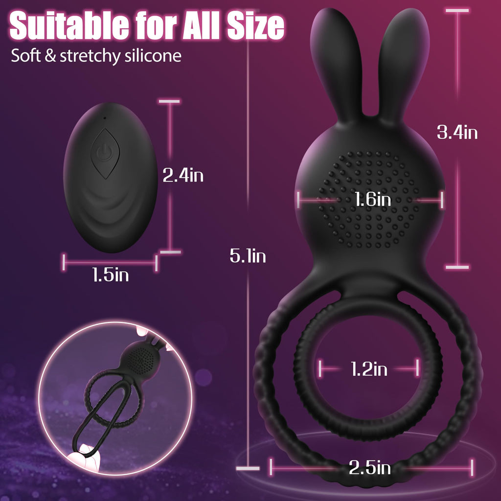 4 in1 Penis Ring Vibrator 10 Vibrations C & G Spot Vibrator – product view 5