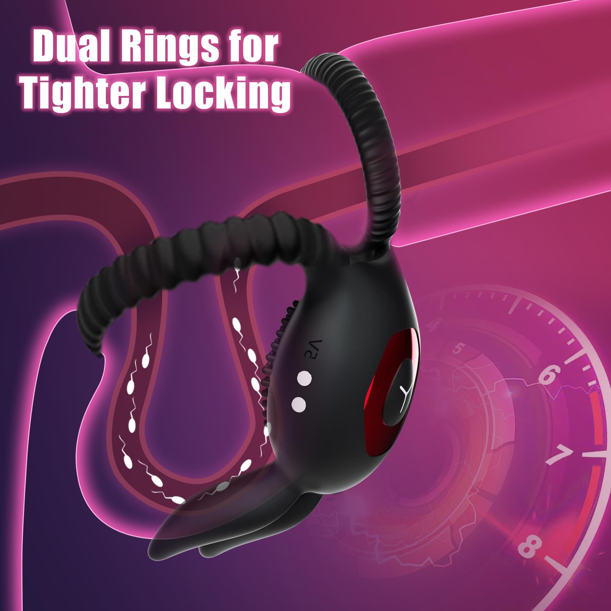 4 in1 Penis Ring Vibrator 10 Vibrations C & G Spot Vibrator – product view 8