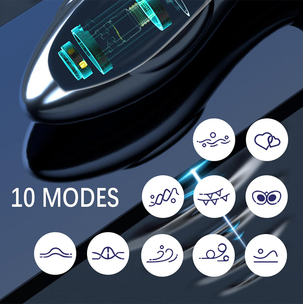 10 Mode Anal Vibrator, Rechargeable Metal Anal Plug Prostate Massager Adult Sex Toy Unisex – product view 5