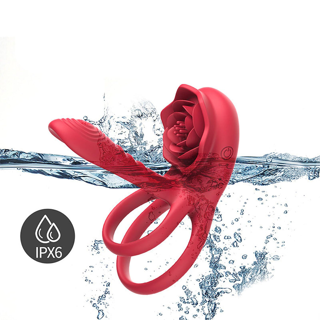 Connection Dual Romance Rose Vibrating Cock Ring – product view 7