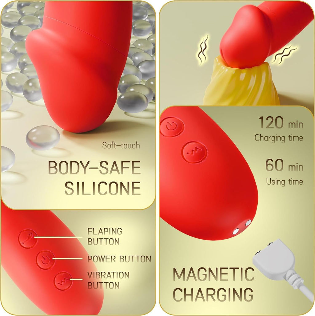 Rabbit Vibrator with Flapping Touch – G-Spot & Clitoral Stimulation – product view 2