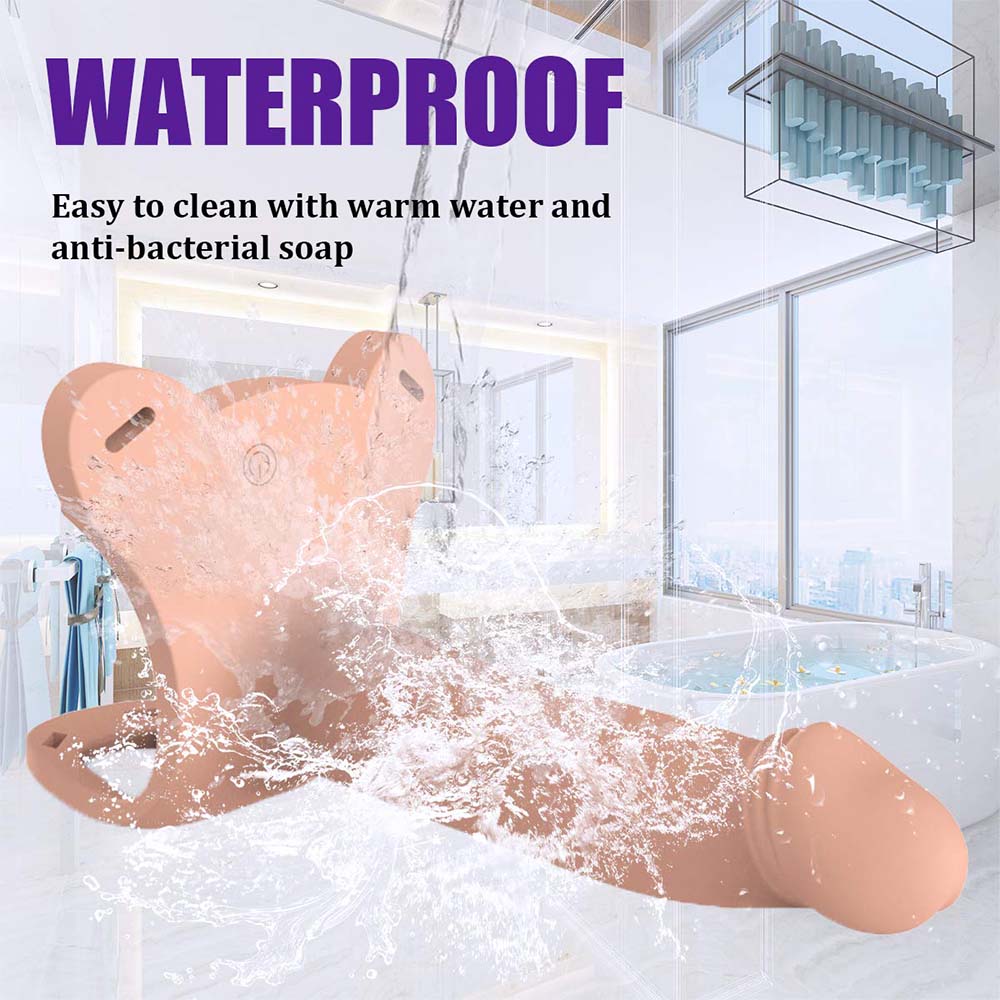 Wireless Remote Control Charging Vibrating Silicone Simulation Wearable Dildo – product view 4
