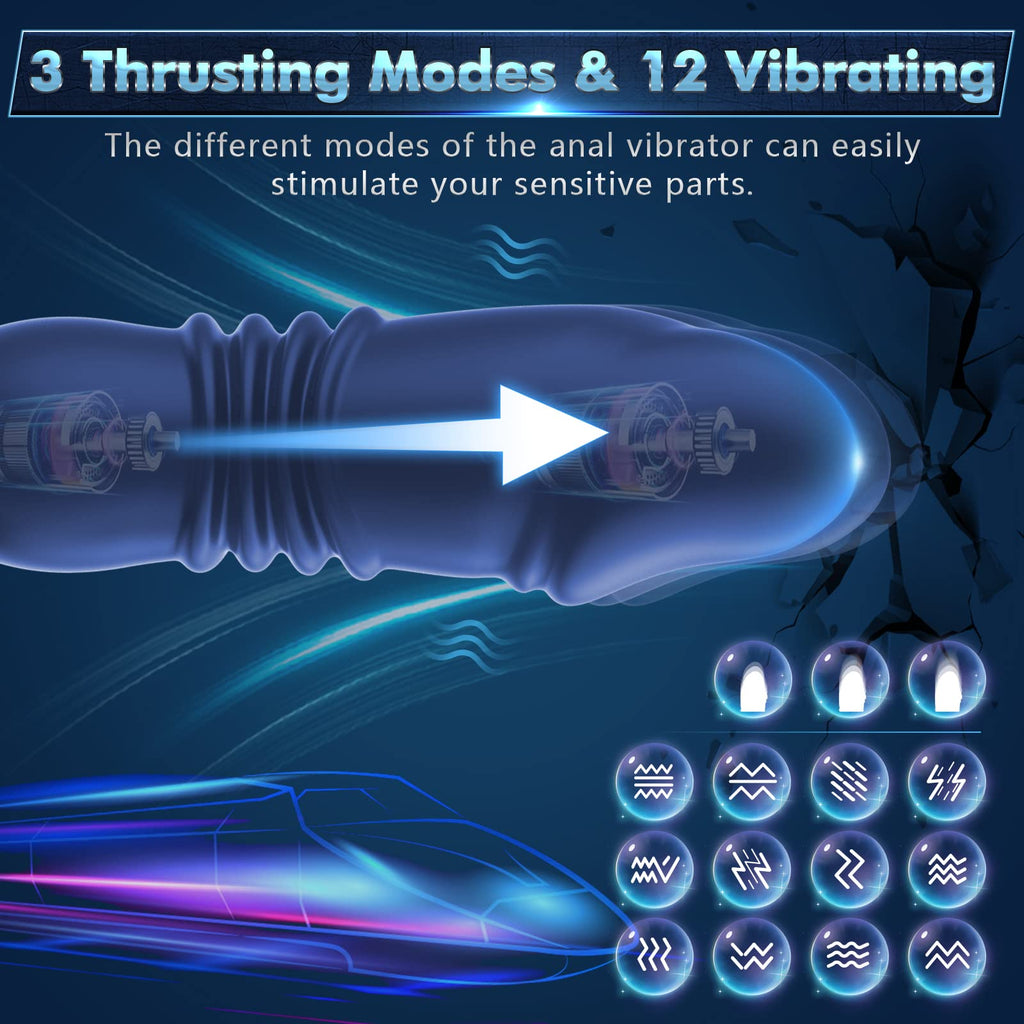 Uxol 3 in 1 Thrusting Prostate Massager Anal Vibrator – product view 11