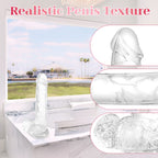 7.3 inch Transparent Dildo With Sucker – product view 7