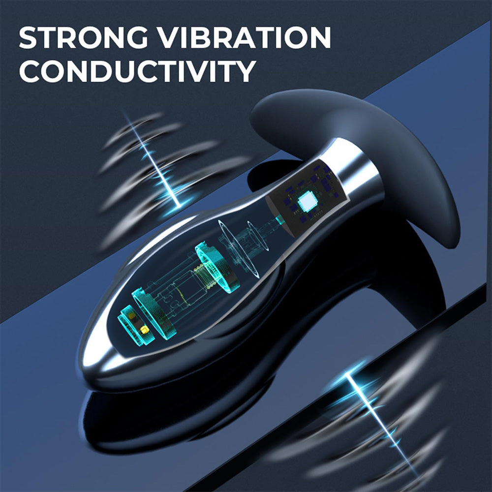 10 Mode Anal Vibrator, Rechargeable Metal Anal Plug Prostate Massager Adult Sex Toy Unisex – product view 3