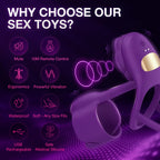 3 IN 1 Penis Ring 10 Vibration Rose Clitoral Vibrator – product view 4